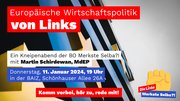 Bild zur Ankündigung Kneipenabend "Europäische Wirtschaftspolitik von Links" am 11.1.24 mit Martin Schirdewan
